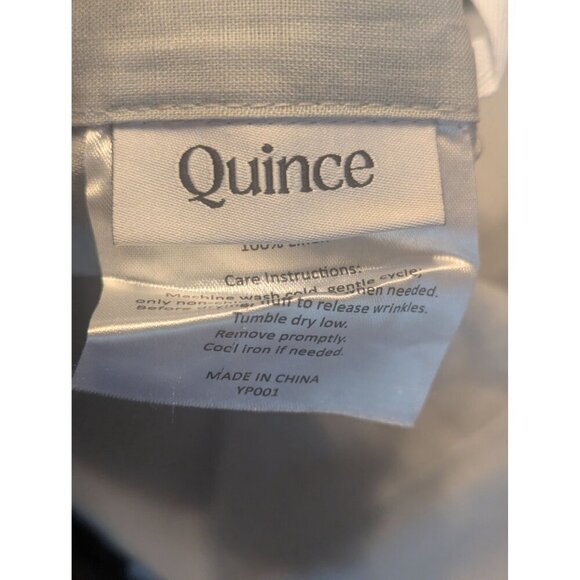 Quince 100% European Linen Duvet Cover 2PC Set Color Mist Size Twin -NEW- - Picture 4 of 7